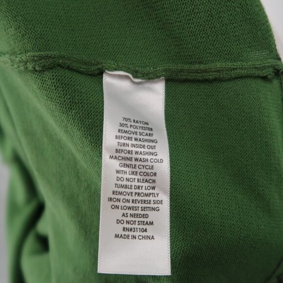 Kim Rogers Green Sweater with Dark Green Detail on Bottom Size XL - Picture 2 of 6